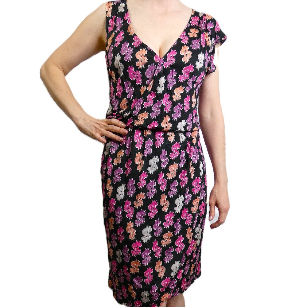 Andy Warhol Pepe Jeans Holiday Party Wrap Dress M Novelty Pop-Art Punk Rock OOAK